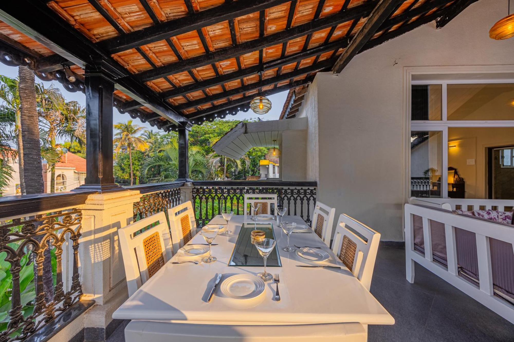 Elivaas 4 Bhk Villa Near Beach With Private Pool & Bar - Casa Boa Vida Candolim Extérieur photo