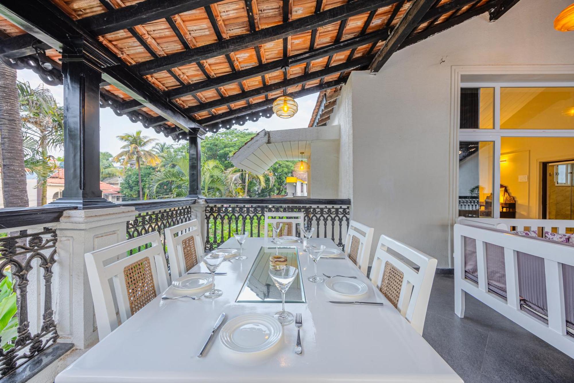 Elivaas 4 Bhk Villa Near Beach With Private Pool & Bar - Casa Boa Vida Candolim Extérieur photo