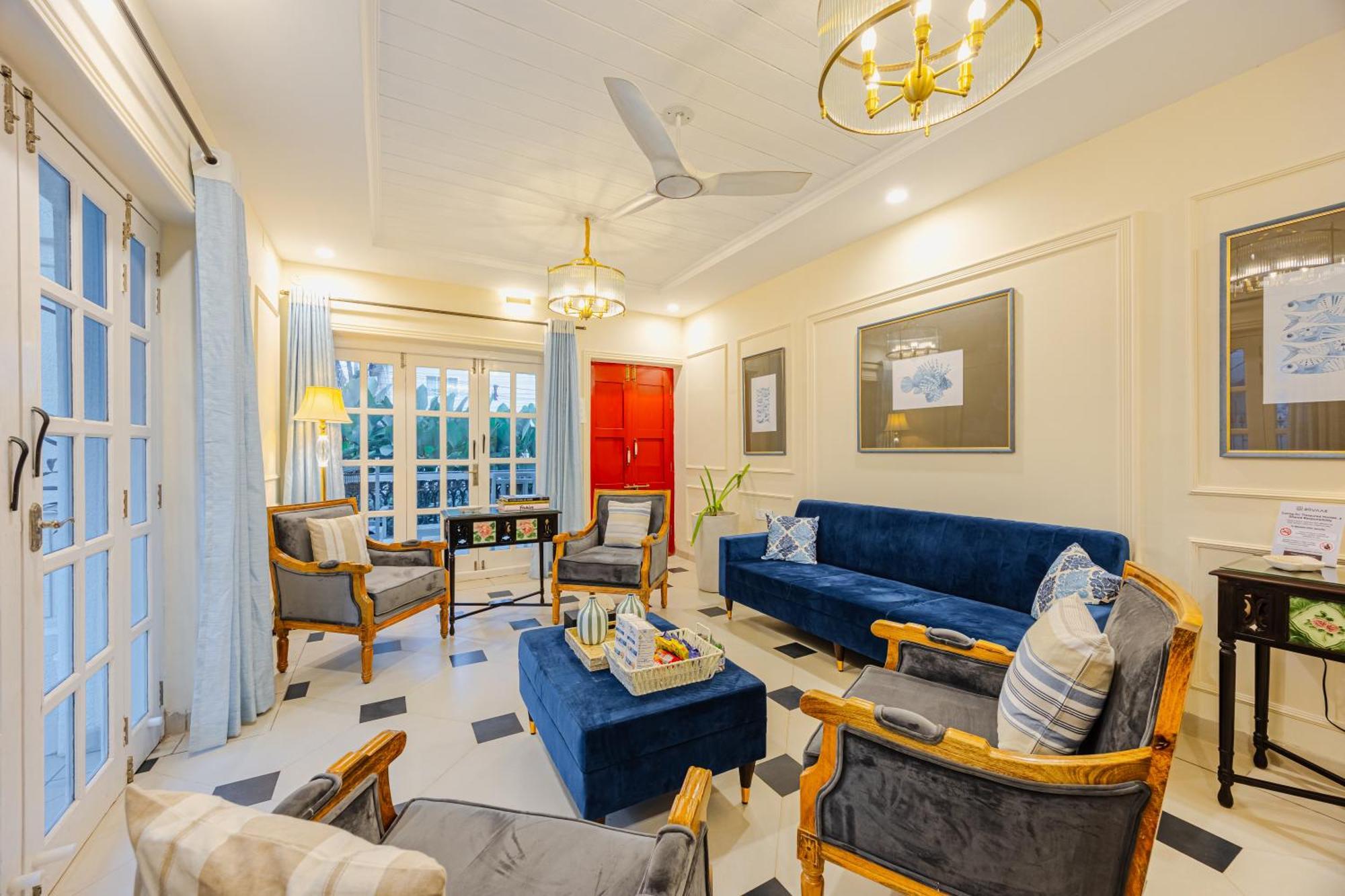 Elivaas 4 Bhk Villa Near Beach With Private Pool & Bar - Casa Boa Vida Candolim Extérieur photo